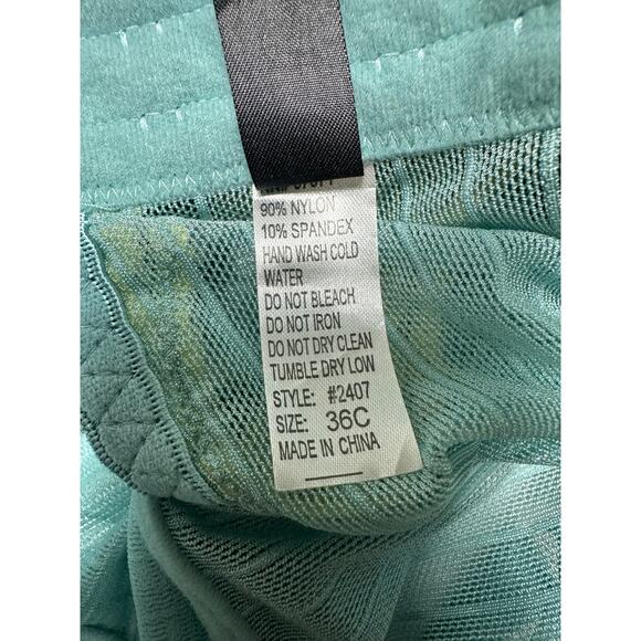 Donna L'oren Blue/Yellow Mesh Corset Tank 36C - Picture 7 of 8